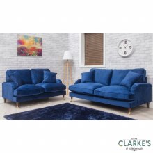 Additional picture of Rupert 2 Seater Velvet Sofa Marine