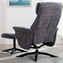 Additional picture of Taylor Recliner Chair with Stool Charcoal