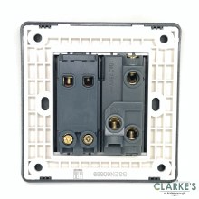 Additional picture of Trendi Switch 2 Gang Gloss Black Rocker Switch