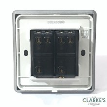 Additional picture of Trendi Switch 2 Gang Gloss White Rocker Switch