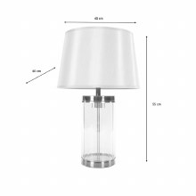 Additional picture of Carlee Table Lamp Silver 55cm