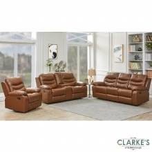 Additional picture of Cara 1 Seater Leather Recliner Armchair Brown