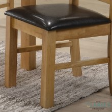 Additional picture of Columbia Dining Chair Oak with  PU Seat
