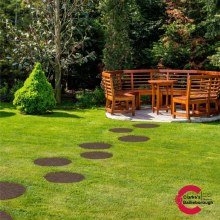 Additional picture of Cracked Log Garden Path Stepping Stone Brown