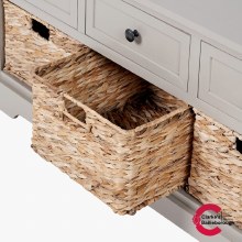 Additional picture of Devonshire Putty Pine Wood 3 Drawer 3 Basket Unit