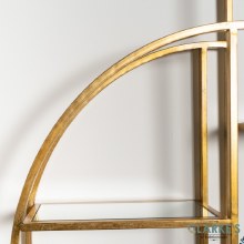 Additional picture of Harriet Mirrored Wall Shelf Gold