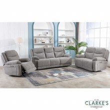 Additional picture of Herbert 2 Seater Power Recliner Sofa Light Grey