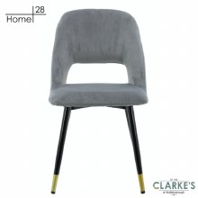 Additional picture of Bursa Velvet Dining Chair Light Grey