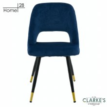 Additional picture of Bursa Velvet Dining Chair Navy