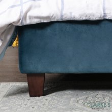 Additional picture of Kensington Velvet 6ft Bed Frame Midnight Blue