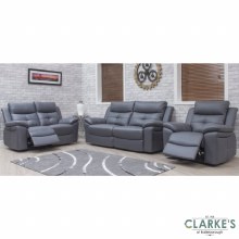 Additional picture of Lugano Power Recliner 2 Seater Sofa Dolphin Grey