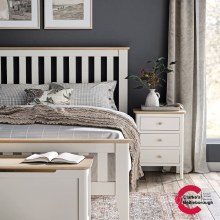 Additional picture of Marlow Coconut Milk 3 Drawer Bedside Locker