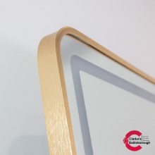 Additional picture of Modena LED Cheval Mirror Gold
