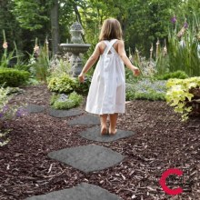 Additional picture of Natural Stone Look Garden Path Stepping Stone Grey