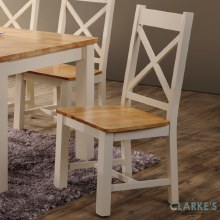 Additional picture of Rochester Dining Set Cream. Table & 6 Chairs
