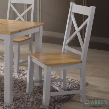 Additional picture of Rochester Dining Set Grey. Table & 4 Chairs