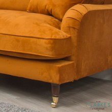 Additional picture of Rupert 3 Seater Velvet Sofa Orange