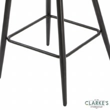 Additional picture of Talia Velvet Bar Stool Blue