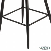 Additional picture of Talia Velvet Bar Stool Orange