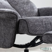 Additional picture of Taylor Recliner Chair with Stool Charcoal