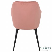 Additional picture of Vienna Velvet Dining / Accet Chair Blush Pink