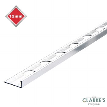 L Shape Silver Tile Trim 12mm