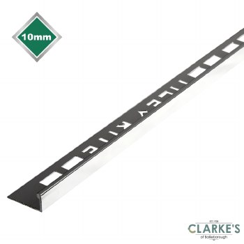 L Shape Chrome Tile Trim 10mm