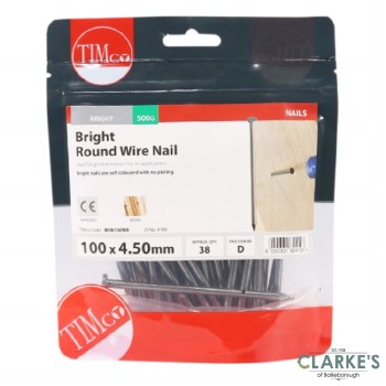 TimCo Bright Round Wire Nails 100x4.5mm