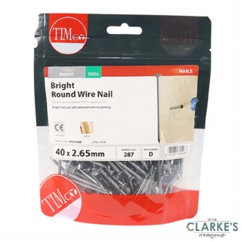 TimCo Bright Round Wire Nails 40x2.56mm