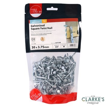 TimCo Galvanised Square Twist Nails 30x3.75mm