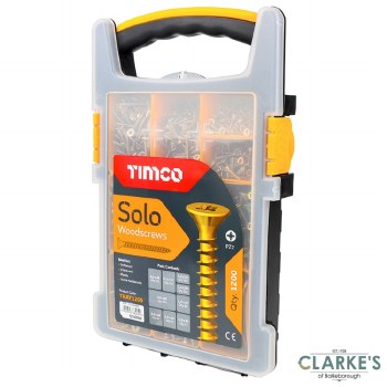 Solo Woodscrews Assorted Tray 1200 Pieces