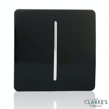 Trendi Switch 1 Gang Gloss Black Rocker Switch
