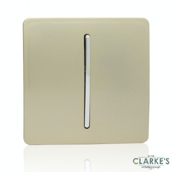 Trendi Switch 1 Gang Gloss Gold Rocker Switch