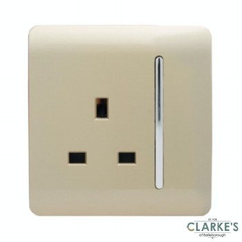 Trendi Switch 1 Gang Gloss Gold Wall Socket