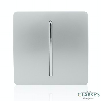 Trendi Switch 1 Gang Gloss Silver Rocker Switch