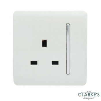Trendi Switch 1 Gang Gloss White Wall Socket