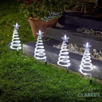 TripleSpiral Stake Lights Battery Powerde