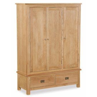 Salisbury Lite Oak Triple Wardrobe