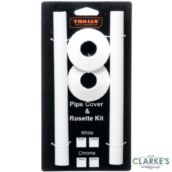 Radiator Pipe Cover Kit White