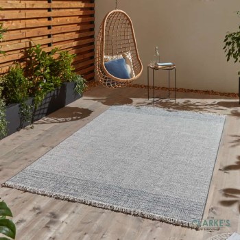Tweed 9743 Outdoor Rug Beige/Blue 160 x 220cm