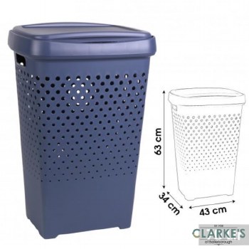 Urban Living - Large Laundry Basket with Lid Blue