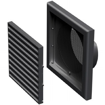 Louver Vent Grille Black
