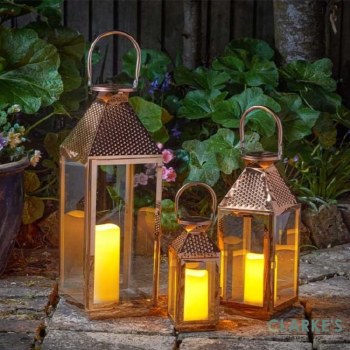 Vienna RoseGold Lantern Trio