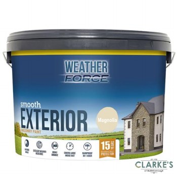 Weather Force Smooth Masonry Paint Magnolia 10 Litre