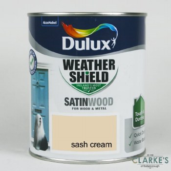 Dulux Weather Shield Satinwood Paint Sash Cream 750 ml