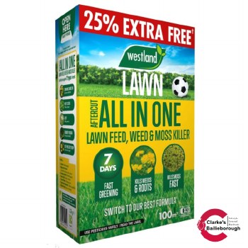 Westland Aftercut All In One Lawn Feed, Weed and Moss Killer 3.2kg