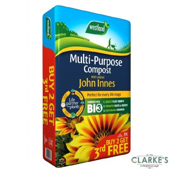 Westland Peat Free Multi-Purpose Compost with John Innes 50 Litre