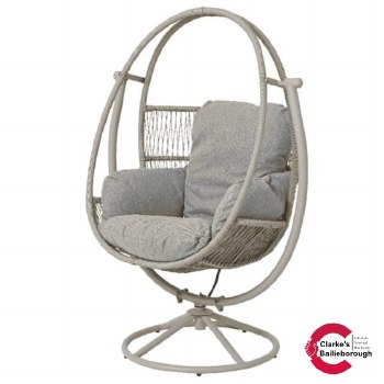 Wicker Swivel Egg Chair