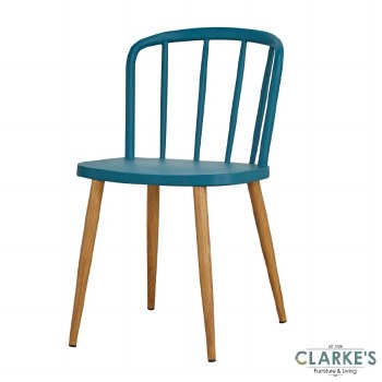 Willow teal dining chair