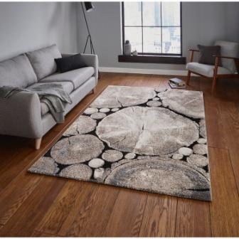 Woodland Rug 6318 Cream / Black 120 x 170cm